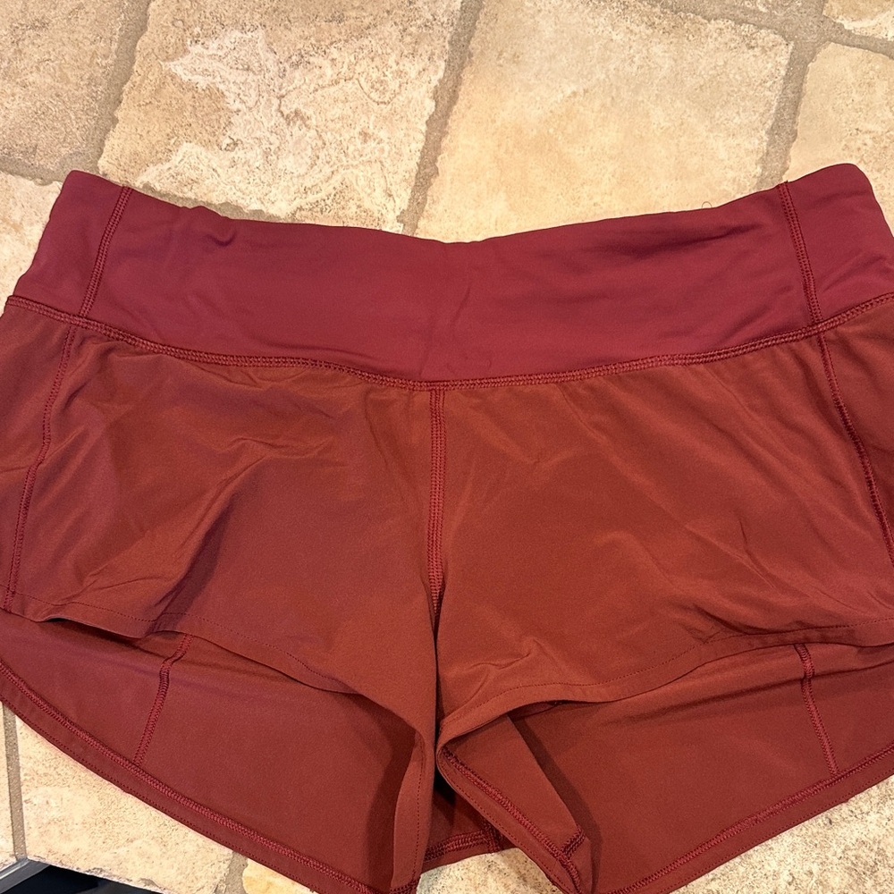 Lululemon Athletica Maroon Athletic Shorts